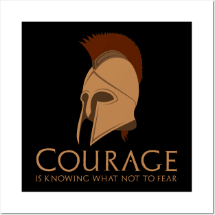 Courage is knowing what not to fear. - Ancient Sparta Posters and Art